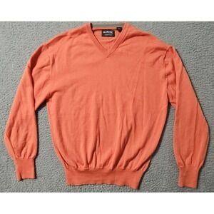 G-Mac By Kartel V Neck Pink Sweater Men's Sz Medium 100% Washable Wool Soft Golf